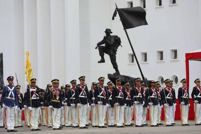 Acto militar durante la toma de posesión de Nicolás Maduro