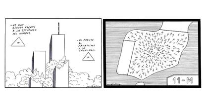 Viñetas de Máximo el día después del 11-S y el 11-M.