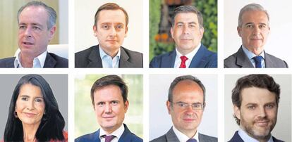 Luis Sancho (BNP Paribas), Ángel Arévalo (BBVA), Jesús Quintanal (Banco Santander), Francisco Bachiller (Mediobanca), Cristina Almedia (Alvarez & Marsal), Juan Carlos Raposo (FTI), Víctor Manchado (Linklaters) e Íñigo del Val (Allen & Overy).
 