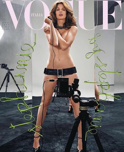 Stephanie Seymour portada de Vogue Italia.