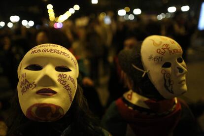 Manifestaci&oacute; contra la viol&egrave;ncia de g&egrave;nere.