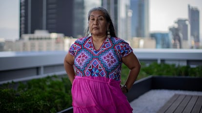 La activista mexicana Odilia Romero en Ciudad de México el día 14 de junio de 2023. Al termino de una entrevista con el diario EL PAÍS.