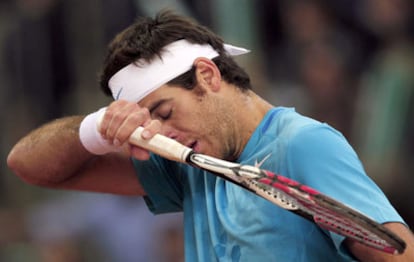 Del Potro, durante el partido frente a Nadal.