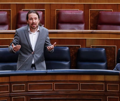 Pablo Iglesias en la sesión de Control al Ejecutivo el pasado 13 de mayo.