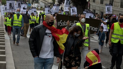 Manifestación celebrada el pasado día 19 en Madrid por las asociaciones de militares.