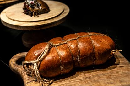 Sobrasada de calabaza, una elaboración de la nueva línea de trabajo vegetal de Begoña Rodrigo.