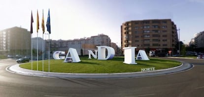 Figuraci&oacute;n de la nueva escultura en la rotonda norte de acceso a la ciudad de Gandia.