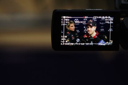 Sebastian Vettel durante la rueda de prensa.