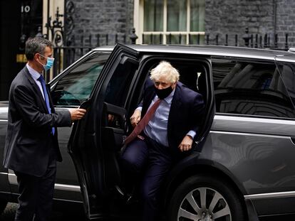 Boris Johnson regresa este martes a Downing Street después de dar su discurso en el congreso del Partido Conservador.