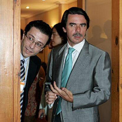 José María Aznar y Javier Fernandez-Lasquetty, diputado del PP, en los cursos de FAES.