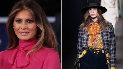 Llevar un lazo al cuello puede ser toda una declaración de intenciones

Puede que Melania Trump no llevase una camisa 'Pussy Bow' intencionadamente. Pero de lo que no cabe duda es de que, tal y como afirman muchos expertos en moda, el término hace referencia al sexo femenino y a una cuestión de poder feminista. La camisa de la primera dama (muy en tendencia, por cierto) simbolizaba todo lo que su marido odia.