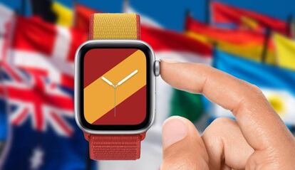 Apple Watch con correa inspirada en la bandera de España.