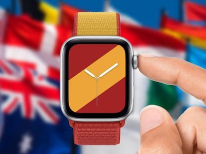 Apple Watch con correa inspirada en la bandera de España.