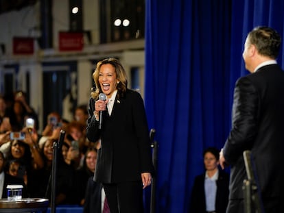 La vicepresidenta Kamala Harris, tras el debate de este martes en Filadelfia.