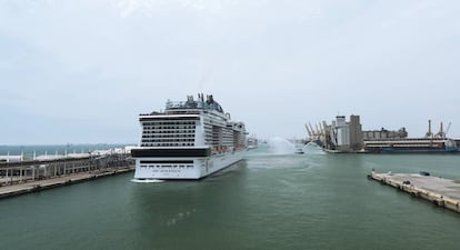 The ‘MSC Meraviglia’ arrives in Barcelona on June 9. The city’s port is fourth in the world ranking of cruise ship arrivals in terms of volume.