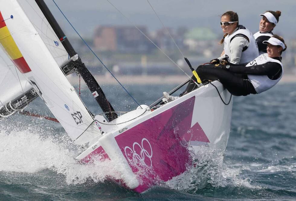 De izquierda a derecha, Sofía Toro, Támara Echegoyen y Ángela Pumariega, en los Juegos de Londres 2012.