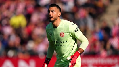 Gazzaniga, en el último encuentro liguero del Girona frente al Sevilla.