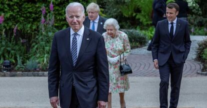 El presidente de EE UU, Joe Biden, en la cumbre del G7 en Cornualles. 