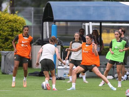 Entrenamiento de pretemporada del FC Barcelona.