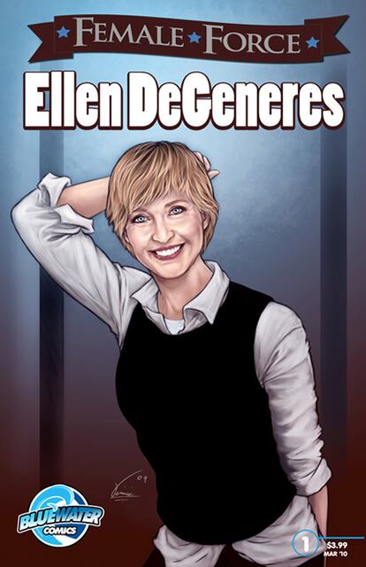 La presentadora estadounidense Ellen DeGeneres se convertirá desde esta semana en la protagonista de un cómic para reunir fondos para la protección de los animales. La serie <i>Female Force</i> de la editora Bluewater Productions, que suele lanzar libros dedicados a la vida de estrellas del espectáculo convertidas en dibujos, ha elegido esta vez la historia de DeGeneres, una amante de los animales desde que tiene uso de razón. El argumento del tebeo muestra a la Ellen niña en su Lousiana natal y relata su camino hacia el circuito de la comedia, donde hoy es protagonista, pasando por su eterno deseo inconcluso de convertirse en veterinaria.