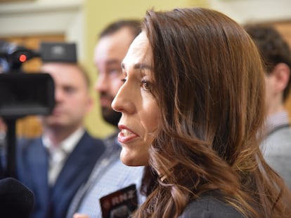 Jacinda Ardern durante la rueda de prensa para anunciar su Gobierno este martes.