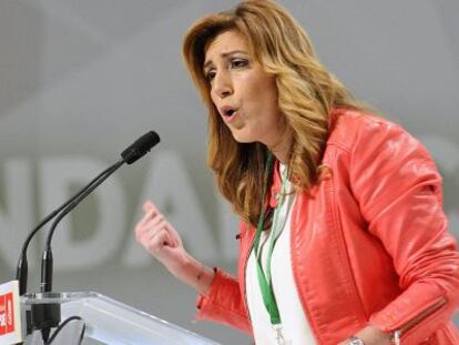 La socialista Susana D&iacute;az, este s&aacute;bado en el congreso del PSOE.