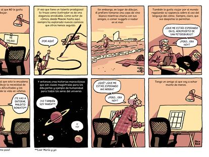 Cómic dibujado por Paco Roca en homenaje a Miguel Gallardo para EL PAÍS.