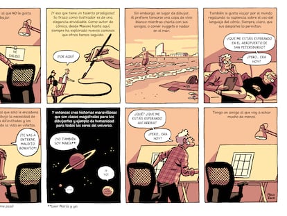 Cómic dibujado por Paco Roca en homenaje a Miguel Gallardo para EL PAÍS.