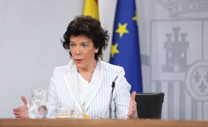 La ministra portavoz, y de Educación y Formación Profesional, Isabel Celaá.