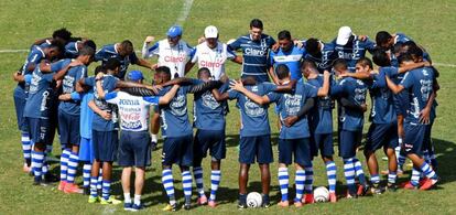 Pi?a de la seleccin hondure?a en la preparacin del partido contra Costa Rica.