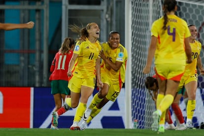 La belga Janice Cayman celebra tras marcar el 1-2 final ante Portugal.