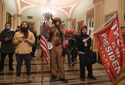 Partidarios de Donald Trump durante el asalto al Capitolio de Estados Unidos, el pasado 6 de enero.