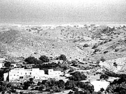 Vista de Mojácar en los años sesenta.