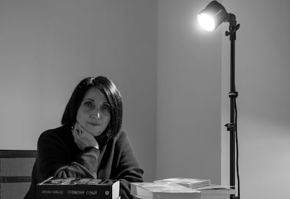Marisol Schulz al termino de la entrevista.