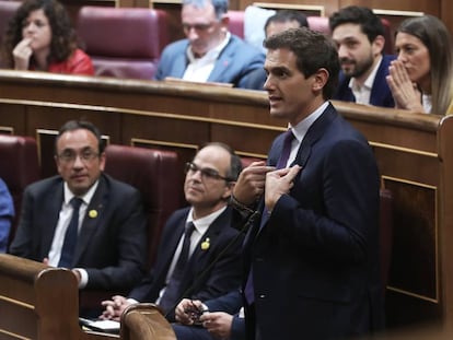 Albert Rivera, en la sesión constitutiva de la XIII legislatura en el Congreso.
 