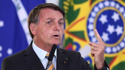 Bolsonaro durante seu discurso em 10 de novembro.