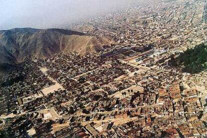 Vista aérea del distrito limeño de San Juan de Lurigancho.