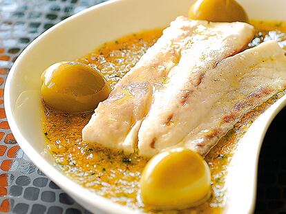 Corvina con aceitunas