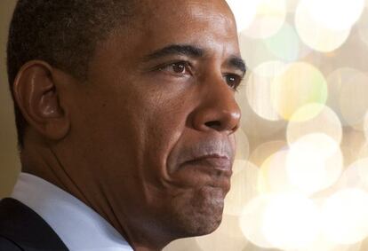 El presidente Obama, el lunes en la Casa Blanca.