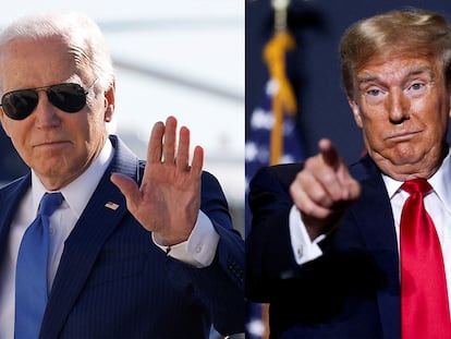 Joe Biden y Donald Trump en una composición fotográfica.