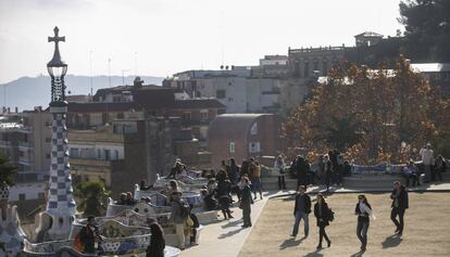 La plaça del Park Güell.