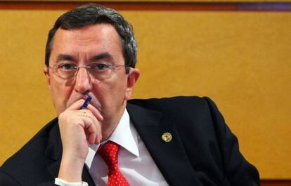 José Luis Bilbao, durante su comparecencia en las Juntas.