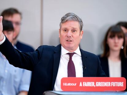 El líder del Partido Laborista, Keir Starmer, presenta este lunes en Leeds el plan para eliminar la actual Cámara de los Lores