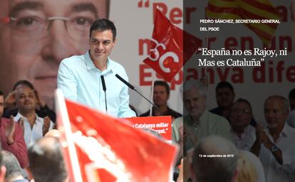 Pedro Sánchez en un mitin del PSC en Tarragona el pasado 12 de septiembre.