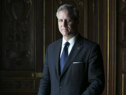 Alberto Vollmer, fotografiado en la Casa de América de Madrid.