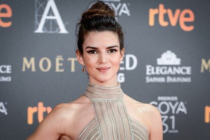 Clara Lago, en la alfombra roja de los premios Goya 2017.