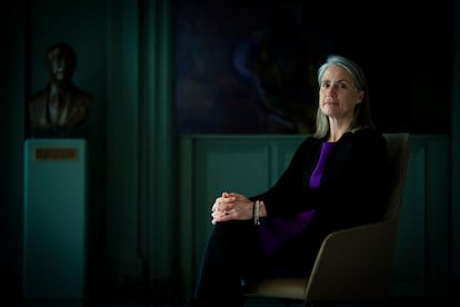 Fiona Hill, en un momento de la entrevista.