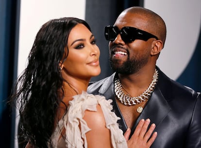 Kim Kardashian y Kanye West hace un año.