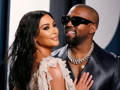 Kim Kardashian y Kanye West hace un año.