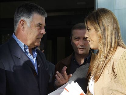 José Antonio Viera y Susana Díaz, en la campaña electoral del 20-N.